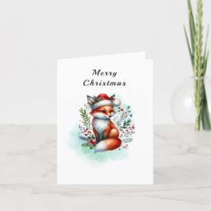 Cartes Pour Fêtes Annuelles Vœux de Noël du Renard de Yuletide