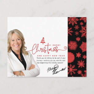 Cartes Pour Fêtes Annuelles Vœux de Noël d'un agent immobilier, Photo & Messag