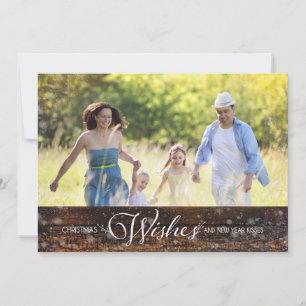 Cartes Pour Fêtes Annuelles Vœux de Noël et baisers du Nouvel An