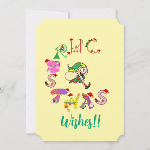 Cartes Pour Fêtes Annuelles Vœux de Noël et de lutin !
