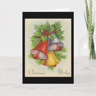 Cartes Pour Fêtes Annuelles Voeux de Noël Jingle Bells Vintage