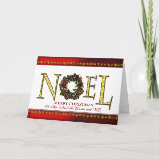 Cartes Pour Fêtes Annuelles Vœux de Noël pour cousin et épouse
