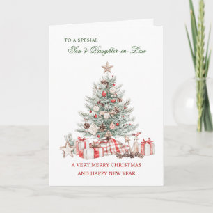 Cartes Pour Fêtes Annuelles Voeux de Noël pour Fils & Fille en Droit Vacances