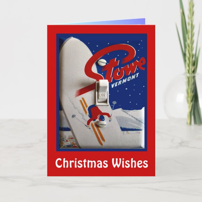Cartes Pour Fêtes Annuelles Voeux de Noël, Stowe, Vermont (Devant)