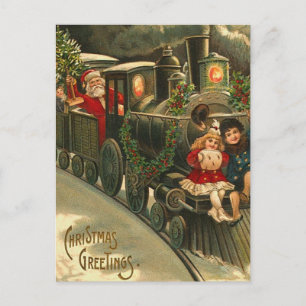 Cartes Pour Fêtes Annuelles Voeux de Noël Vintage
