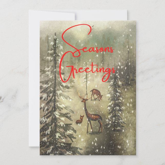 Cartes Pour Fêtes Annuelles Vœux de saison et Joyeux Noël (Devant)