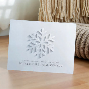 Cartes Pour Fêtes Annuelles Vœux de vacances médicaux flocon de neige élégant