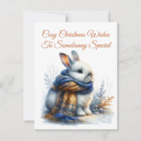 Vœux d'hiver cosy pour un lapin spécial