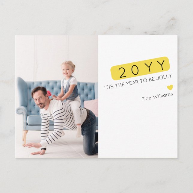 Cartes Pour Fêtes Annuelles Vœux drôles et ludiques de Nouvel An Photo (Devant)