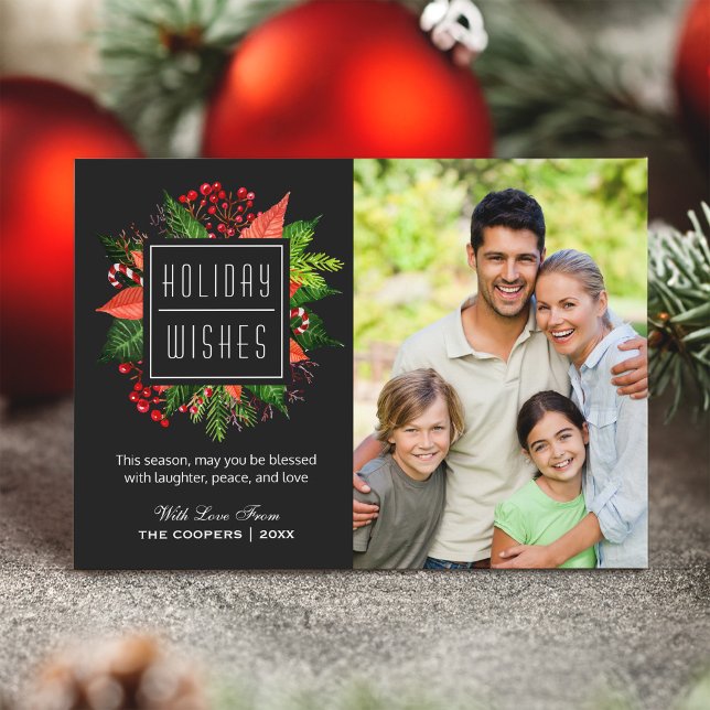 Cartes Pour Fêtes Annuelles Voeux et paroles de Noël Photo de famille (Créateur téléchargé)