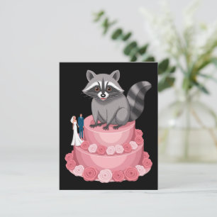 Cartes Pour Fêtes Annuelles Vœux Féroces de Raton Laveur Crashant de Mariage