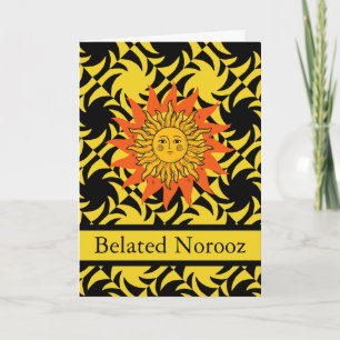 Cartes Pour Fêtes Annuelles Voeux Norooz avec Sun Design