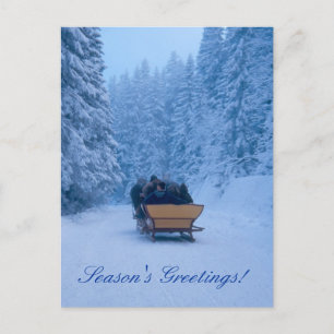 Cartes Pour Fêtes Annuelles Vœux pour les saisons hivernales enneigées !