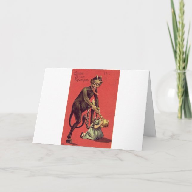 Cartes Pour Fêtes Annuelles Voici Le Krampus ! 2 (Devant)