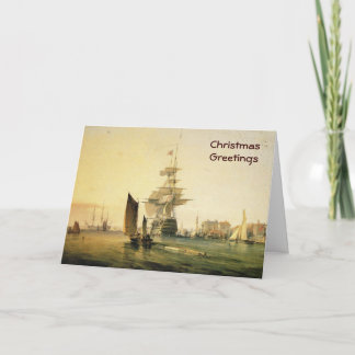 Cartes Pour Fêtes Annuelles voie HMP Britannia entrant dans Portsmouth, 1835