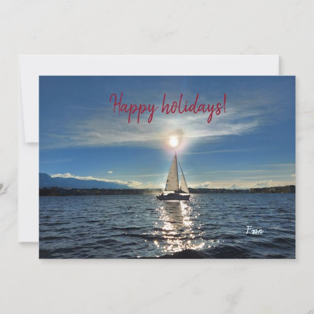 Cartes Pour Fêtes Annuelles voile d'hiver (Devant)