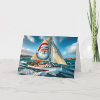 CARTES POUR FÊTES ANNUELLES VOILIER DE NOËL - VOILE D'HIVER