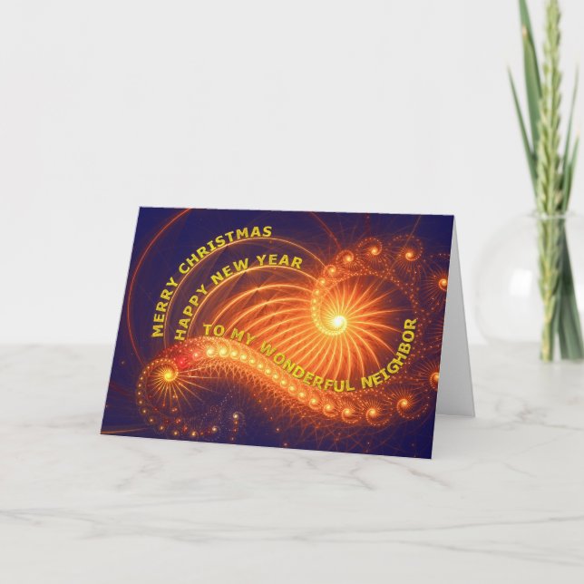 Cartes Pour Fêtes Annuelles Voisin, un voeu de Noël (Devant)