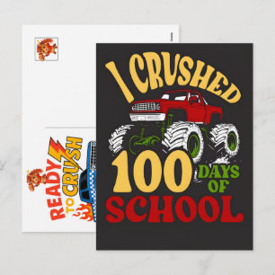 Cartes Pour Fêtes Annuelles Voiture de Monster Truck pour garçon d'anniversair