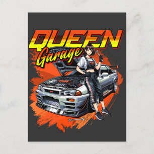 Cartes Pour Fêtes Annuelles Voiture mécanique à dérive Anime - Garage Queen Ar