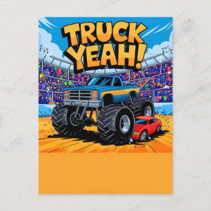 Cartes Pour Fêtes Annuelles Voiture Monster Truck pour garçon d'anniversaire,