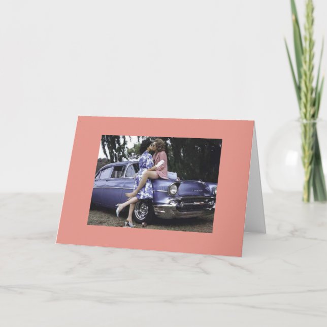 Cartes Pour Fêtes Annuelles Voiture Valentine (Devant)