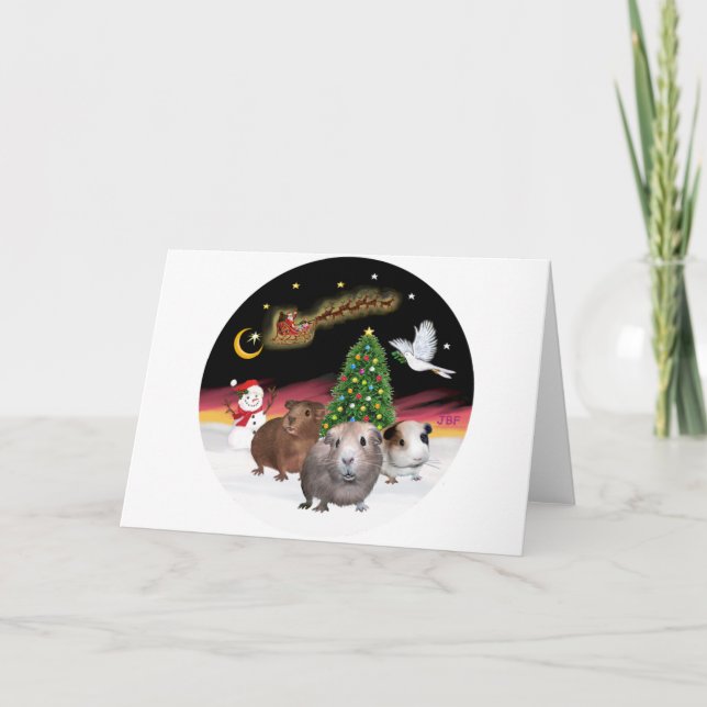 Cartes Pour Fêtes Annuelles Vol de nuit - 3 Guinéens (Devant)