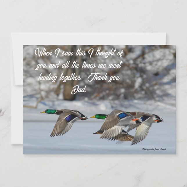 Cartes Pour Fêtes Annuelles Vol en hiver (Devant)