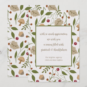 Cartes Pour Fêtes Annuelles Volage Rustique Automne Thanksgiving Gratitude
