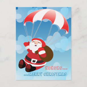 Cartes Pour Fêtes Annuelles volant père Noël