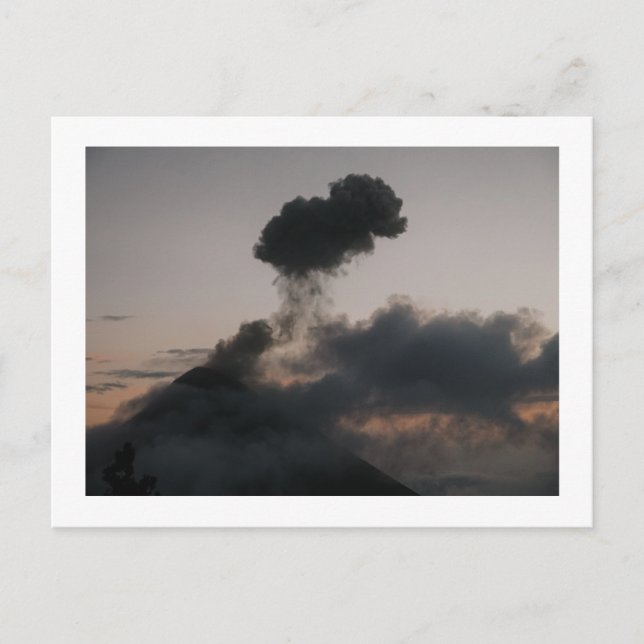 Cartes Pour Fêtes Annuelles Volcan Fuego au Guatemala (Devant)