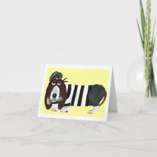 Cartes Pour Fêtes Annuelles Voleur Basset Hound