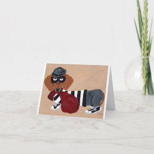 Cartes Pour Fêtes Annuelles Voleur de friandises pour teckel