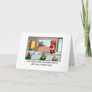 CARTES POUR FÊTES ANNUELLES VOLEUR DE PÈRE NOËL