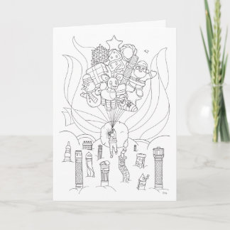 Cartes Pour Fêtes Annuelles Vols de Noël en ballon