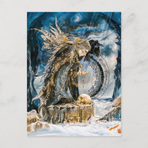 Cartes Pour Fêtes Annuelles Völva la voyante de la prophétie nordique