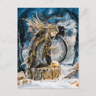 Cartes Pour Fêtes Annuelles Völva la voyante de la prophétie nordique