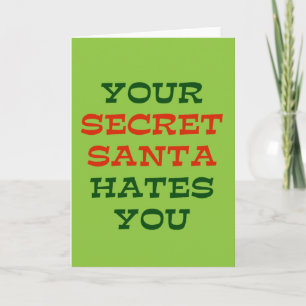 Cartes Pour Fêtes Annuelles Votre Père Noël Secret Vous Déteste