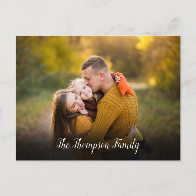 Cartes Pour Fêtes Annuelles Votre photo de famille préférée (Devant)