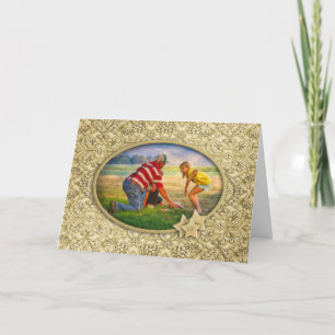 Cartes Pour Fêtes Annuelles votre photo - Ornate Embossé Noël Or