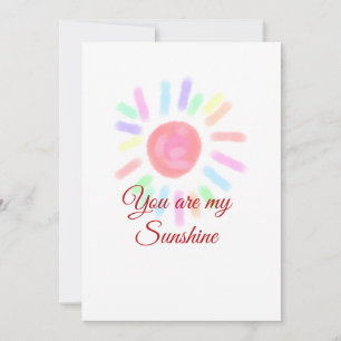 Cartes Pour Fêtes Annuelles Votre sont ma pâte d'aquarelle rouge soleil