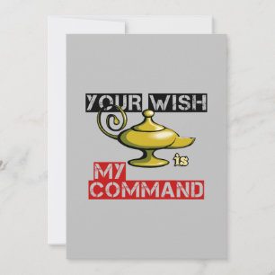 Cartes Pour Fêtes Annuelles Votre souhait est ma commande Aladdin Lampe Design