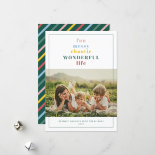 Cartes Pour Fêtes Annuelles Votre texte personnalisé Vie merveilleuse Photo mo