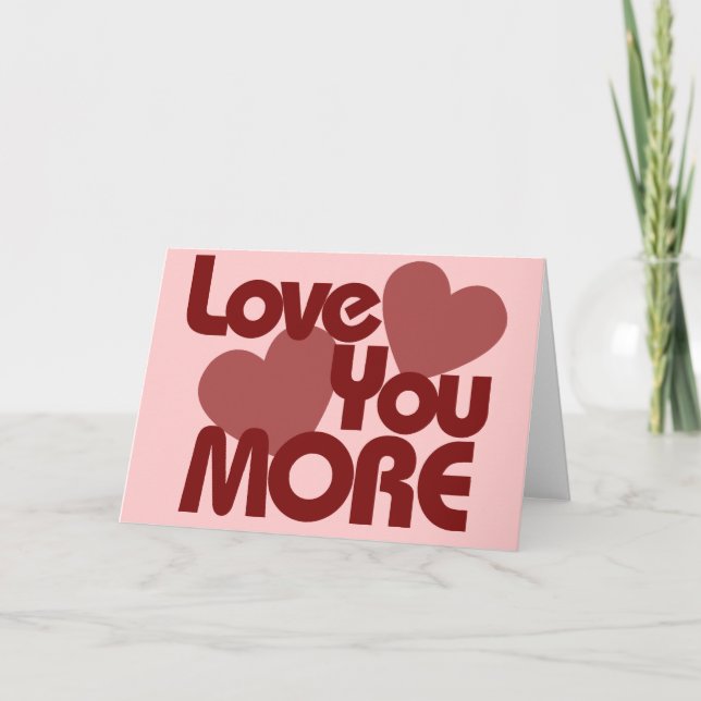 Cartes Pour Fêtes Annuelles Vous aimer PLUS (Devant)