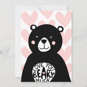 Cartes Pour Fêtes Annuelles Vous aimez Beary beaucoup Saint-Valentin ours scan