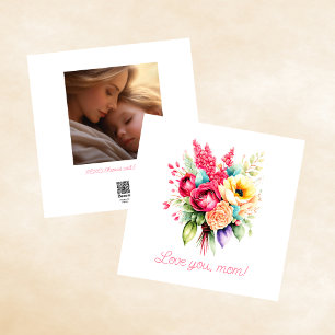 Cartes Pour Fêtes Annuelles Vous aimez maman Fleurs Photo Fête des mères