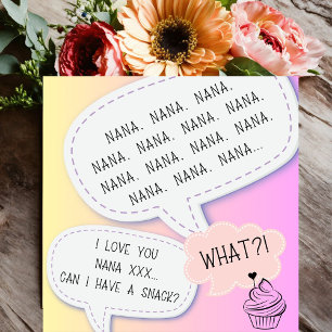 Cartes Pour Fêtes Annuelles vous aimez Nana rose mères jour cupcakes