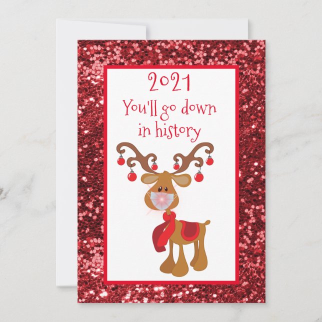 Cartes Pour Fêtes Annuelles Vous allez tomber dans l'histoire Rudolph Reindeer (Devant)