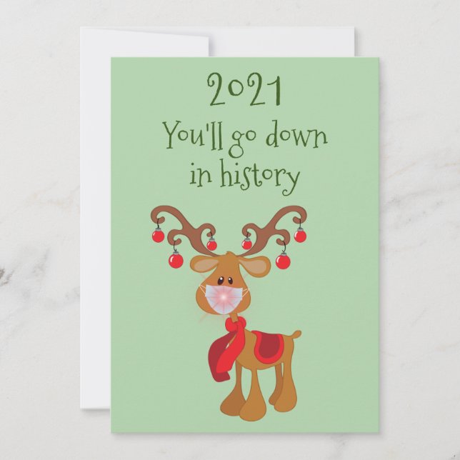 Cartes Pour Fêtes Annuelles Vous allez tomber dans l'histoire Rudolph Reindeer (Devant)