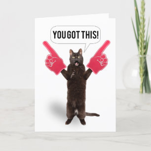 Cartes Pour Fêtes Annuelles Vous Avez Cette Encouragement Chat Bravo 